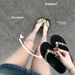 Rhinestone Flip-flops Women Go Out Flash Pinch Slippers Summer Non-slip Flat Bottom Home Shoes Sequined Beach Cool Slippers_vogvips.com