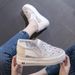 Rhinestone Flower Women's Mesh Hidden 7cm Height Increase Wedge Heels 2025 New Spring Summer Platform Casual Shoes_vogvips.com