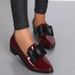 2024 New Women's Loafers Bow Decor Pointed Toe Flat For Women Patent Leather Shallow Mouth Commuter Daily Casual Shoes_vogvips.com