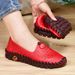 Mom's Shoes Spring And Summer Sandals Women's Casual Shoes Leather Not Tired Feet Beef Tendon Flat Women's Shoes Comfort_vogvips.com