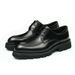 British Genuine Black Groom Business Formal Thick Soled Suit Cowhide Casual Leather Men's Wedding Shoes_vogvips.com
