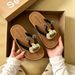 Cute Cartoon Polka Dot Women's Flip-Flops For Outdoor Wear, 2026 Summer New Style, Flat Beach Versatile Sandals_vogvips.com