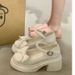 Small Leather For Women, Thick Sole Height Increase, 2023 Spring Bowknot Shallow Mouth Single, One-Strap Mary Jane_vogvips.com