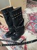New Model, Women’s Vintage Round-toe, Niche Designer, Long Boots With Rivets, Knight Boots._vogvips.com