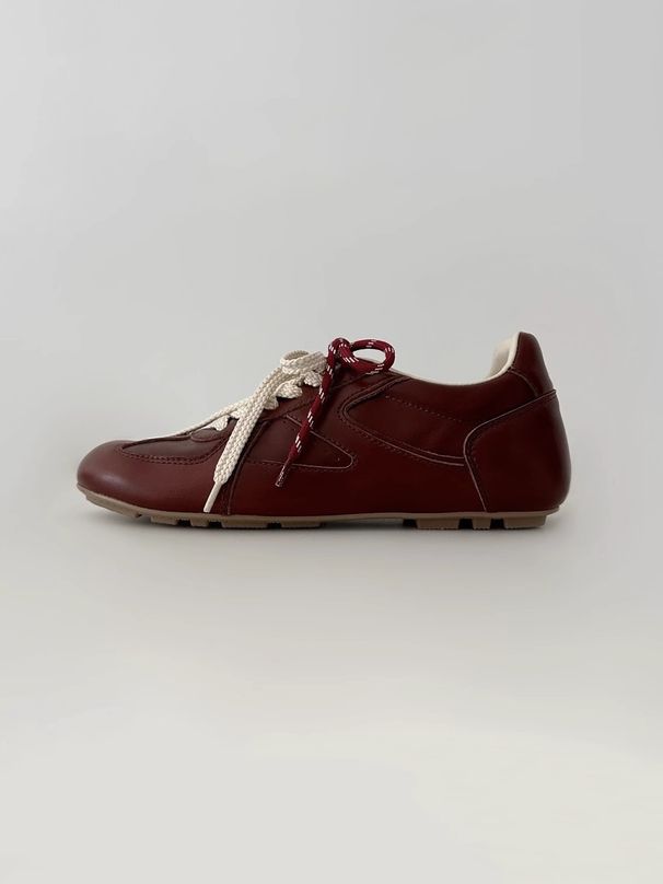Vintage Two-Tone Lace-Up Ballet Sneakers For Women & Men – Retro-Inspired Suede Training Shoes With Hidden Wedge Sole, Casual Comfort_vogvips.com