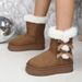 Women's Shoes Snow Boots Warm And Fluffy Casual Bow Shoes_vogvips.com