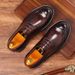 Spring new business dress shoes men's leather casual men's shoes big head thick sole real cowhide commuter shoes_vogvips.com