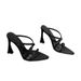 Summer Black Rhinestone Criss-cross Strap Pointed-toe Stiletto Sandals - Women's Commute-ready, Versatile, Slimming, And Elegant High Heels_vogvips.com