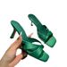 Bow-decorated Shallow-cut Stiletto Backless Thong Sandals For Women, ZA Autumn 2024 New Product, Square-toed High-heeled_vogvips.com