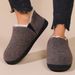 Bebealy Winter For Outdoor Antiskid Fashion Casual Warm Fluffy Slippers Indoor Plush Flat Men Shoes_vogvips.com