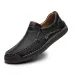 Plus Size Spring And Autumn Stitched Casual Slip On Summer Men's Leather Shoes_vogvips.com