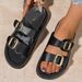 2025 New Fashion Women's Platform Thick Sole Slippers With Belt Buckle, One-Strap Beach Sandals For Women_vogvips.com