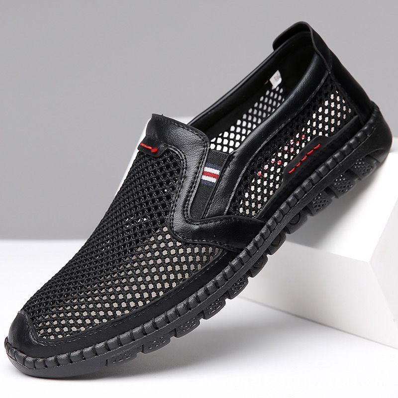 Men's Breathable Casual Shoes - Lightweight Slip-On Loafers With Soft Sole & Mesh Design For Everyday Comfort_vogvips.com