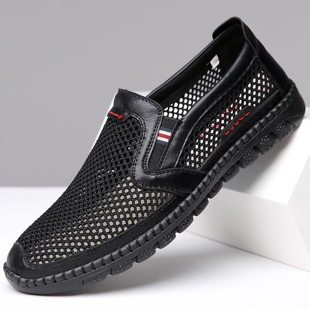 Men's Breathable Casual Shoes - Lightweight Slip-On Loafers With Soft Sole & Mesh Design For Everyday Comfort_vogvips.com