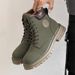 Martin Boots Men's High-top Locomotive Boots Medium-top Tooling Shoes Rhubarb Boots_vogvips.com