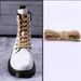 Shoe Accessories leather shoe laces flat men's and women's Martin boots sports casual white black brown khaki shoe laces_vogvips.com
