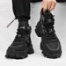 European Warm Series Men's 2025 Autumn New Trend Black Casual Safety Shoes Thick Sole Hiking Work High-top Martin Boots_vogvips.com