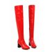 Over-the-Knee High Heel Stretch Autumn Winter Style Single Bright Red Patent Leather Pole Dance Slim Boots_vogvips.com