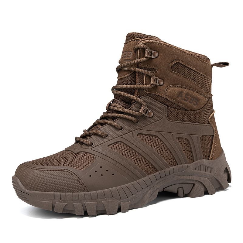 Men's Tactical Boots For Hiking & Outdoor Training - Durable Combat Boots With Anti-Slip Sole, Breathable Mesh & Premium Cow Suede_vogvips.com