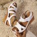Manufacturer's Large-size Velcro New Women's Bohemian Style Wedge High-heel Cross-strap Sandals_vogvips.com