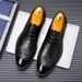 New Fashion Business Genuine Leather British Brock Men's Shoes Men's Business Formal Wear Oxford Shoes Lace-up Fashion Black Dress Wedding Derby Shoes_vogvips.com