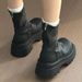 Winter Slim For Women 2025 Spring And Autumn New Square Toe Ruched Thick Sole Long Versatile Slimming Stretch Boots_vogvips.com