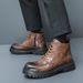 New Leather Spring Men's Shoes High-top Men's Heightening Tooling Martin Boots_vogvips.com