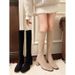 2025 Summer New Over-the-Knee Heel Stretch Long High Tube Women's Slim Leg Sock Boots_vogvips.com