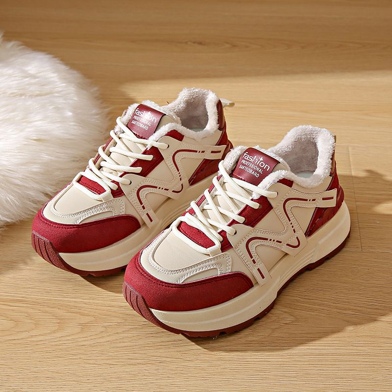 Internet Famous Thick Soled Height Increasing Casual For Women In Winter , New Plush Versatile Sports Shoes, Warm_vogvips.com