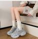 Mesh Breathable Patchwork Dad Shoes With Thick Soles, Versatile And Casual Sports Shoes, Retro Style Shoes_vogvips.com