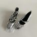 Lan Cabinet Version ~ Silver Flat Single For Women French Style Shallow Mouth Mary Jane One-Strap Bow Versatile Little_vogvips.com