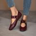 Leopard Print Flat Slip-On Shoes For Women Casual Shallow Mouth Belt Buckle Design Plus Size Spring New Style In Stock_vogvips.com