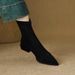 Cuishenhao Chunky Heel Stretch Suede Slim 2025 New Autumn Winter Slimming Back Zipper Bare French Pointed Toe Short Boots For Women_vogvips.com