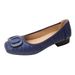 French-style Soft Leather Loafers, New Spring And Autumn British Style Slip-on Shoes, Large Size, Chunky Heel, Shallow_vogvips.com