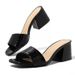 African Chunky Heel High Heeled Sandals for Women Square Toe Strappy Sandals European American Style_vogvips.com