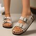 SHLIANG Casual Summer Slip-On Women's Sandals Buckle Retro Large Size Beach Shoes With Strap Comfortable Flat Footwear Y0614_vogvips.com