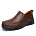 Men's Shoes Outdoor Big Head Leather Shoes Tooling Casual Shoes Low Top Cover Foot Surface Large Size Loafers Dad Shoes_vogvips.com