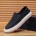 Linen Slip-On Men's Shoes Casual Old Beijing Cloth Flat Breathable Fisherman Shoes_vogvips.com