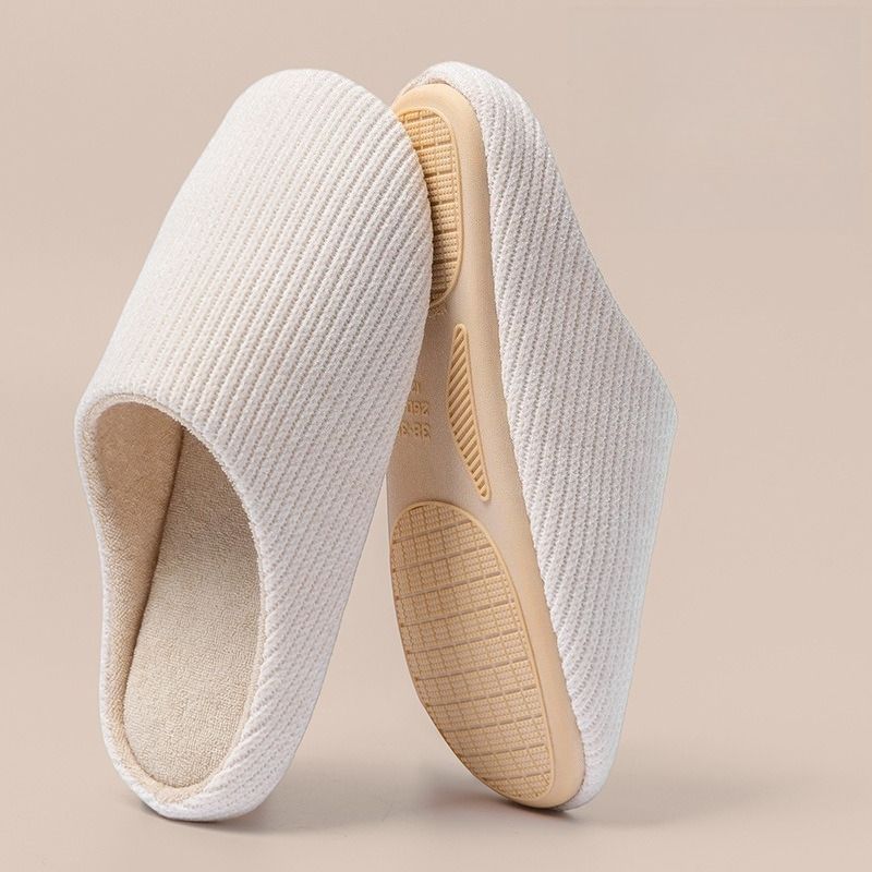 Autumn And Winter Silent Warm Cotton Mop Suitable For Men And Women Non-slip Soft Sole Confinement Home Floor Shoes Warm Cotton Slippers_vogvips.com