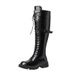 Mid-Calf Boots For Women, Over-the-Knee Thick-Soled Riding Winter Fleece-Lined High Spring Autumn Martin Boots, Warm And_vogvips.com
