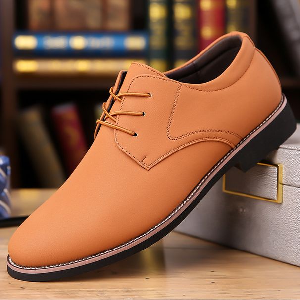 New Fashion Men's Business Formal British Style Wedding Groom Leather Shoes Comfortable Versatile_vogvips.com