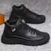 European Warm Series Autumn Winter New Fleece-Lined Warm Cotton Men's Outdoor Casual Leather Shoes Trendy Versatile Low-Cut Martin Boots_vogvips.com