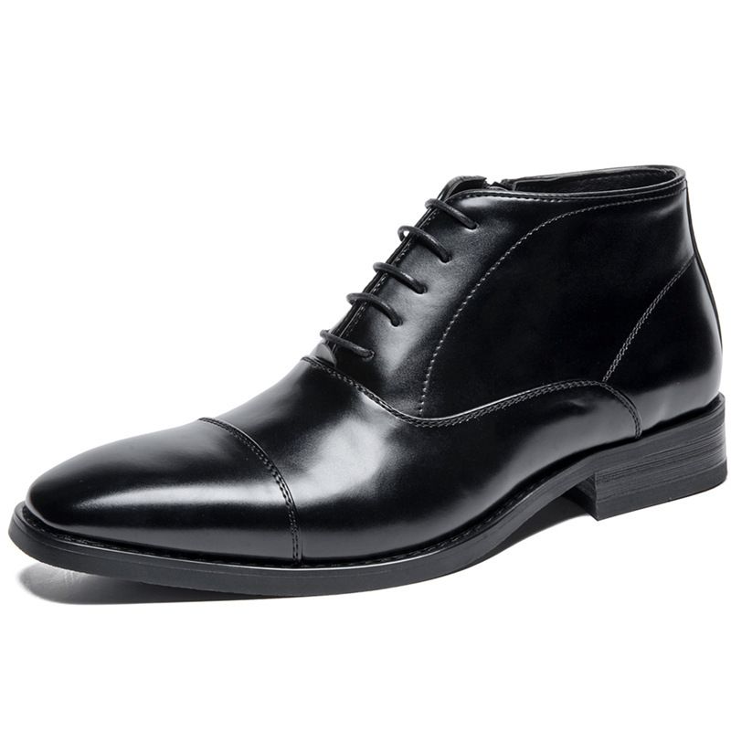 European Warm Series Plus Size 2025 New Autumn Winter Martin Low Tube Business Formal Leather Boots Men Fashion Shoes Side Zip_vogvips.com