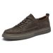 Men's Shoes Casual Board Shoes Men's Sports Casual Shoes Breathable Matte Suede Pigskin Shallow Mouth Round Head Shoes_vogvips.com