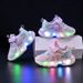 2026 Spring And Autumn Girls' New Cartoon Light-Up Magic Tape Sneakers Princess Girls Glowing Running Shoes Trend_vogvips.com