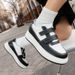 Height Increase Casual Leather Thick-soled Velcro Small Size Board Shoes Sports Shoes Men's Shoes Leather Round Head Shoes_vogvips.com