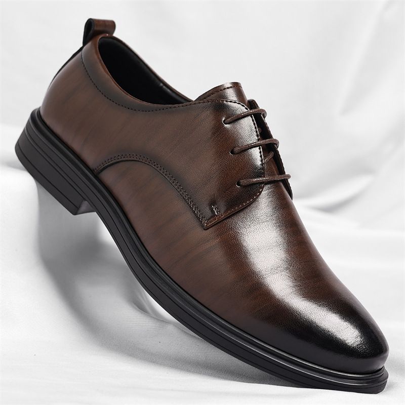 Men's Large Size Genuine Leather Brogue Shoes Classic British Style Business Dress Shoes_vogvips.com