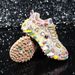 Women's European Style Low Top Shoes with Rhinestone Durian Sole Non Slip Sports Casual Single Shoes 2026 New Dad Shoes_vogvips.com