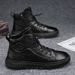 European Warm Series High-top Winter Fleece-lined Warm Work Safety Black Men's Casual Martin Leather Shoes_vogvips.com