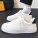 2026 Summer Men's Shoes Breathable Shoes Male Students Trend Versatile White Shoes Platform Sports Casual Board Shoes Trendy Shoes_vogvips.com
